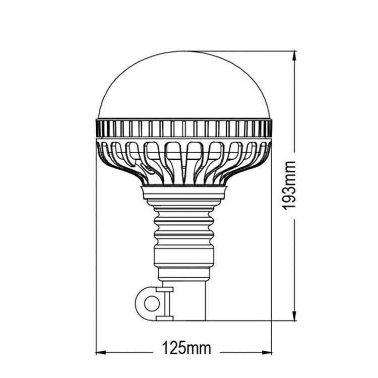 Faro rotante a LED arancione 60 LED da 0,5 W con staffa flessibile 