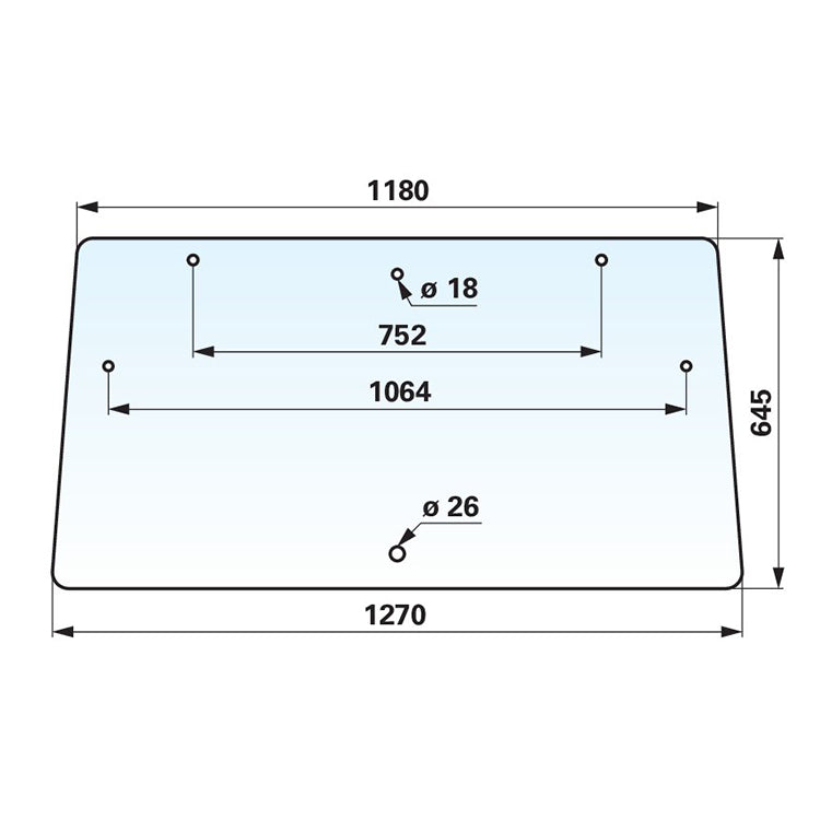 Front- und Heckscheibe klar – passend zu Fritzmeier 521008