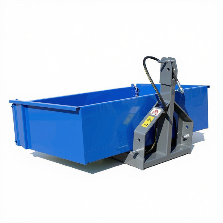 Fritz Kippmulde Standard 950 Oststeirer in Blau RAL 5005 – hydraulisch einfach wirkende Heckkiste für Traktor, Kat. I