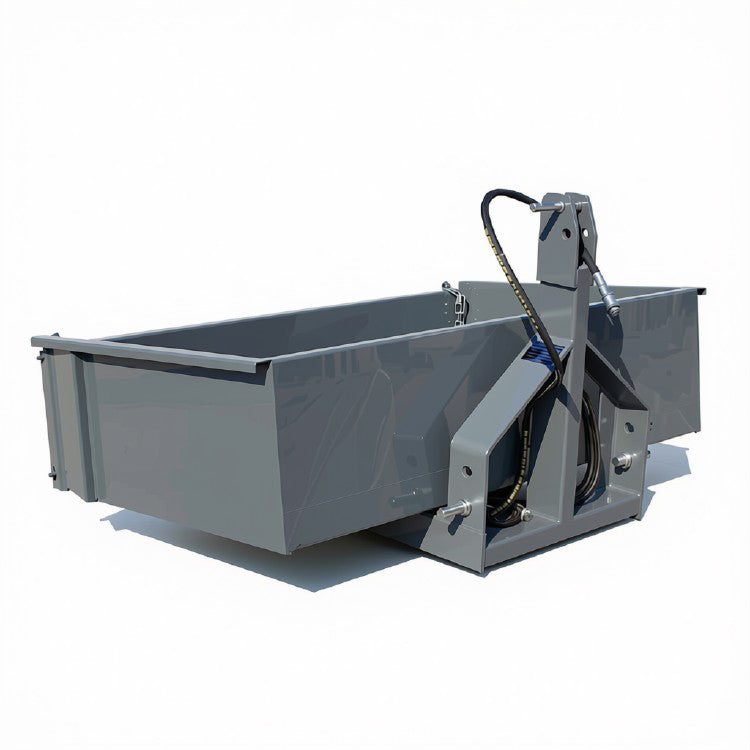 Fritz Kippmulde Standard 950 Oststeirer in Grau RAL 7016 – hydraulisch einfach wirkende Heckkiste für Traktor, Kat. I