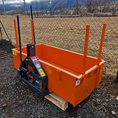 Kippmulde mit Ecksteher M80 Fritz 1,60x0,80x0,40 RAL 2009 Orange