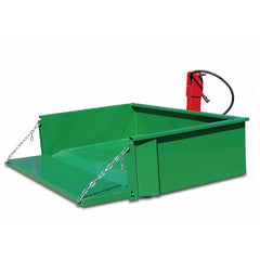 Kippmulde Standard 950 Grün-Rot – abklappbare Pendelbordwand mit Kette und Karabiner als Ladeflächenverlängerung