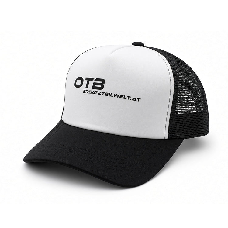 OTB Trucker Cap mit Logo – Mesh Snapback Basecap Schwarz/Weiß | ersatzteilwelt.at