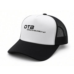 OTB Trucker Cap mit Logo – Mesh Snapback Basecap Schwarz/Weiß | ersatzteilwelt.at