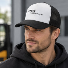 OTB Trucker Cap mit Logo – Mesh Snapback Basecap Schwarz/Weiß | ersatzteilwelt.at