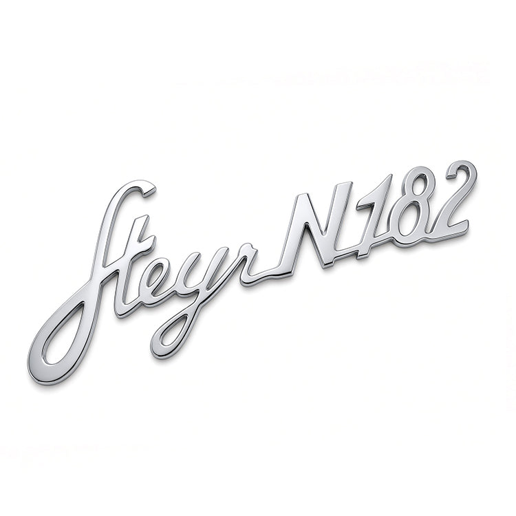 Steyr N182 Schriftzug für Kühlergrill – Premium, Messing verchromt