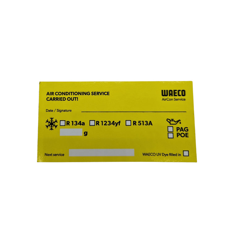 WAECO Service-Aufkleber Klimaanlage 90x45 mm in Gelb