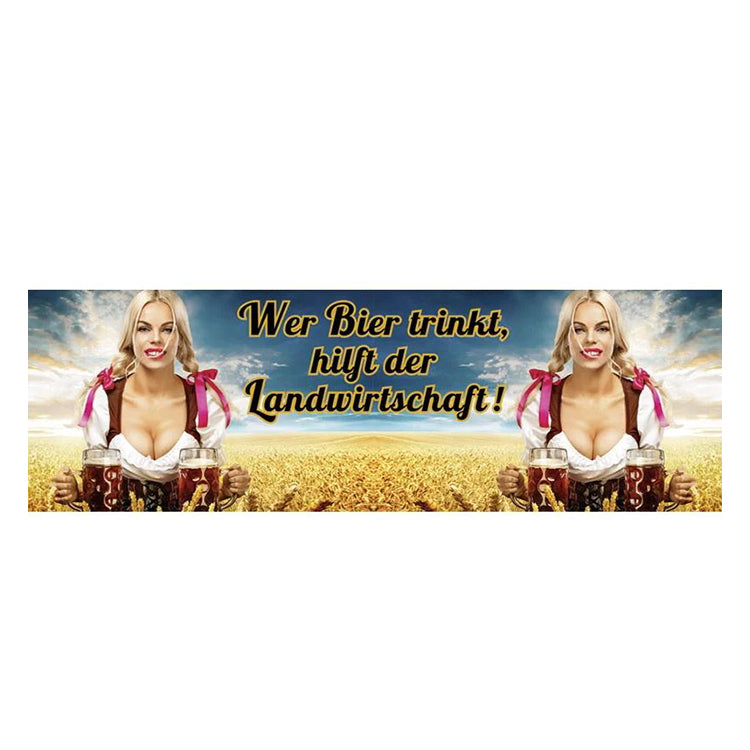 Emailletasse - Wer Bier trinkt hilft der Landwirtschaft Aufdruck 