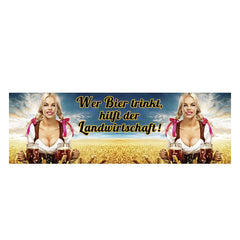 Emailletasse - Wer Bier trinkt hilft der Landwirtschaft Aufdruck 