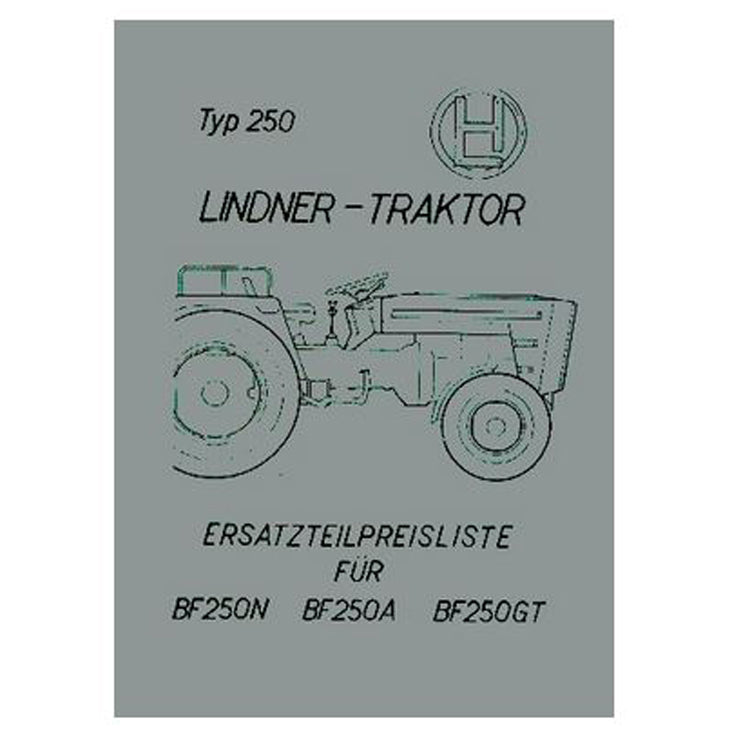 Lindner Bauernfreund BF 250 N, A, GT, Ersatzteilkatalog