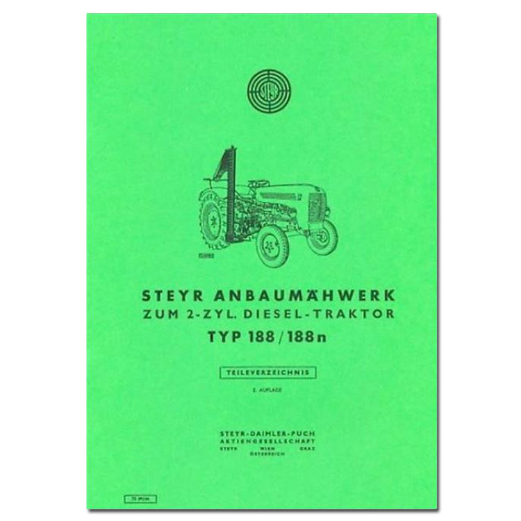 T188 and T188n mower spare parts catalog