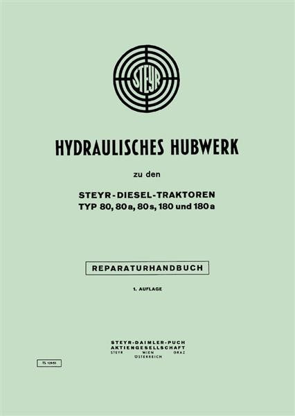 80 80a 80s 180 180a Hydraulisches Hubwerk Reparaturanleitung