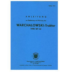 Warchalowski WT 33, istruzioni per l'uso e catalogo ricambi