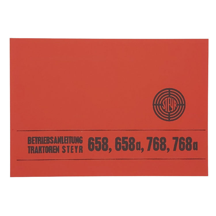 Steyr 658 /a, 768 /a, operating instructions