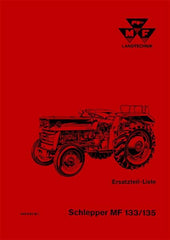 MF 133 e MF 135, elenco dei pezzi di ricambio