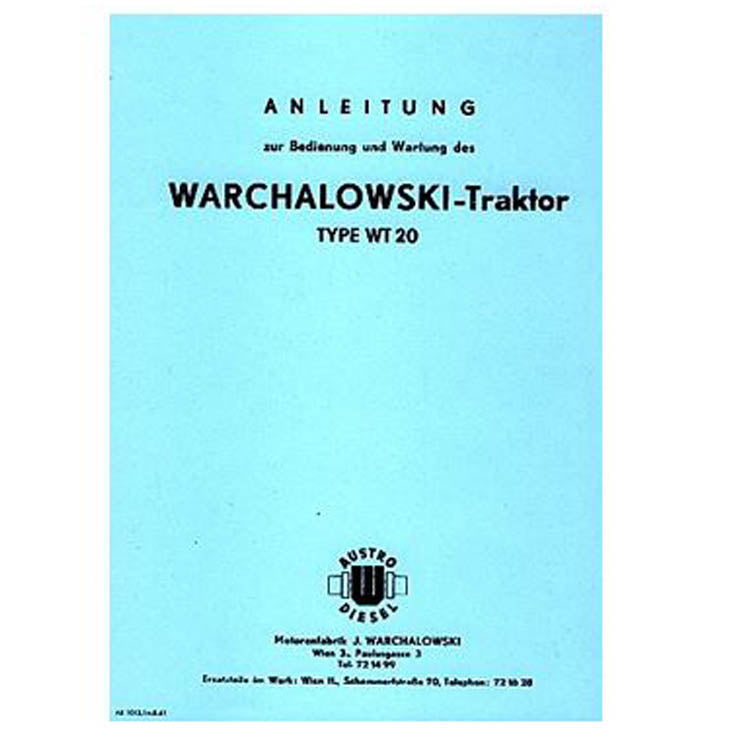 Warchalowski WT 20, istruzioni per l'uso e catalogo ricambi