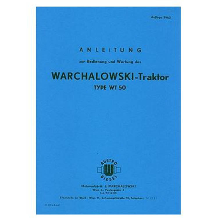 Warchalowski WT 50 Istruzioni per l'uso e catalogo dei pezzi di ricambio