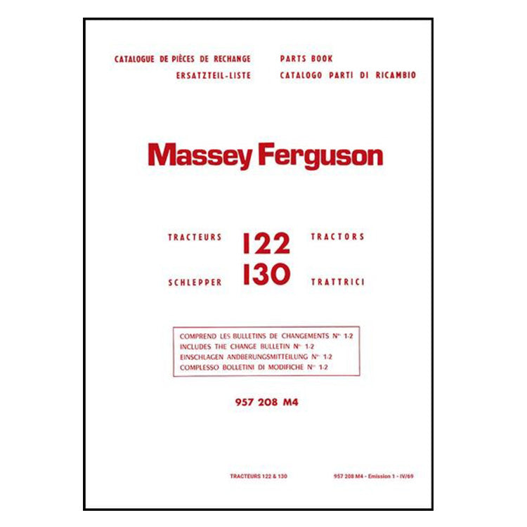MF 122 and 130 spare parts list