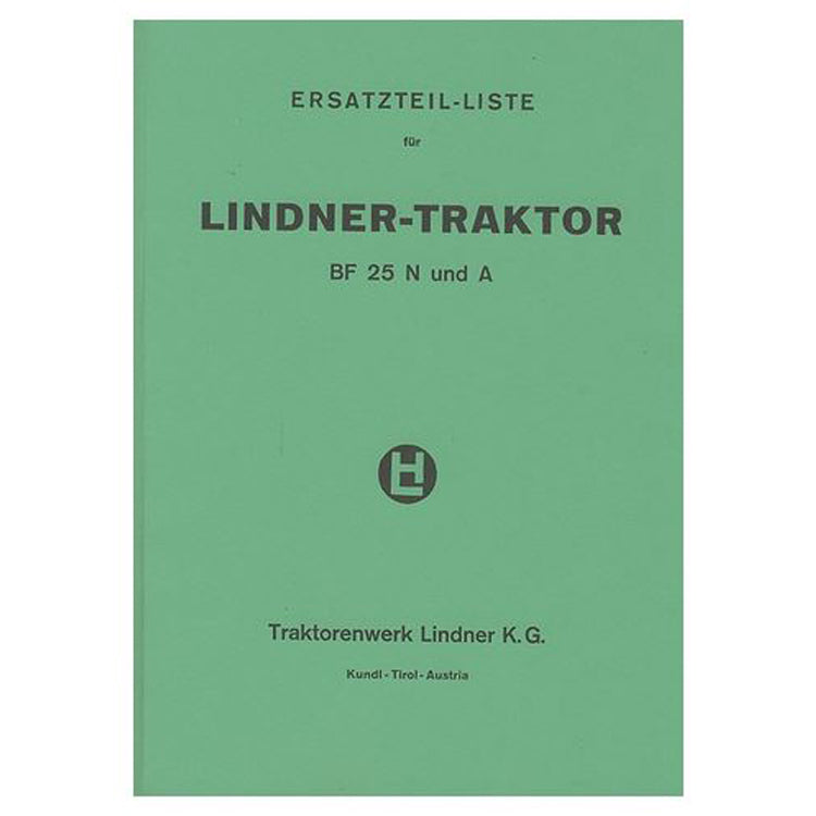 Lindner BF 25 N und A, Betriebsanleitung und Ersatzteilkatalog