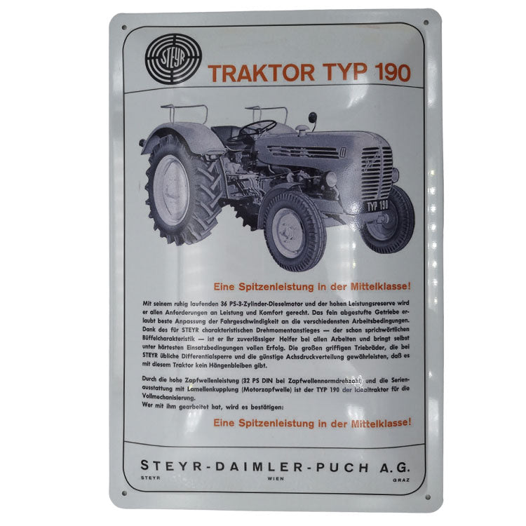 Metal sign - Steyr Type 190