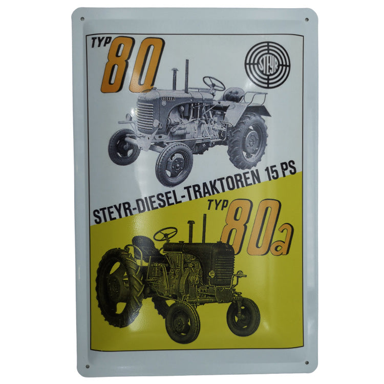 Blechschild - Steyr 80 & 80a